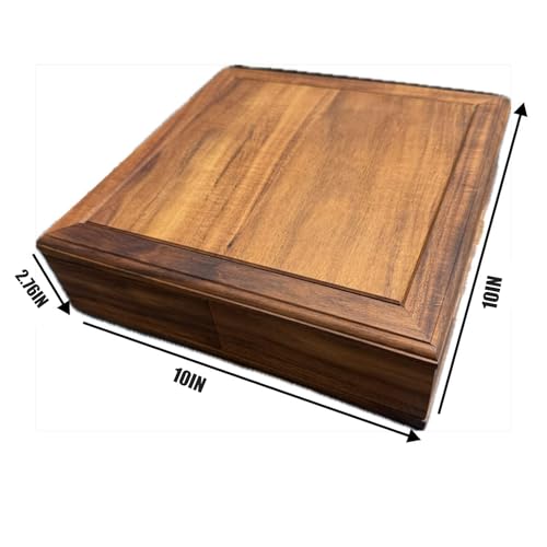 Solid Wood Rotating Organizer, Multi-Layer Desktop Storage Box z Luban Hinge do biżuterii i kosmetyków, oszczędzająca miejsce drewniana kostka do sypialni