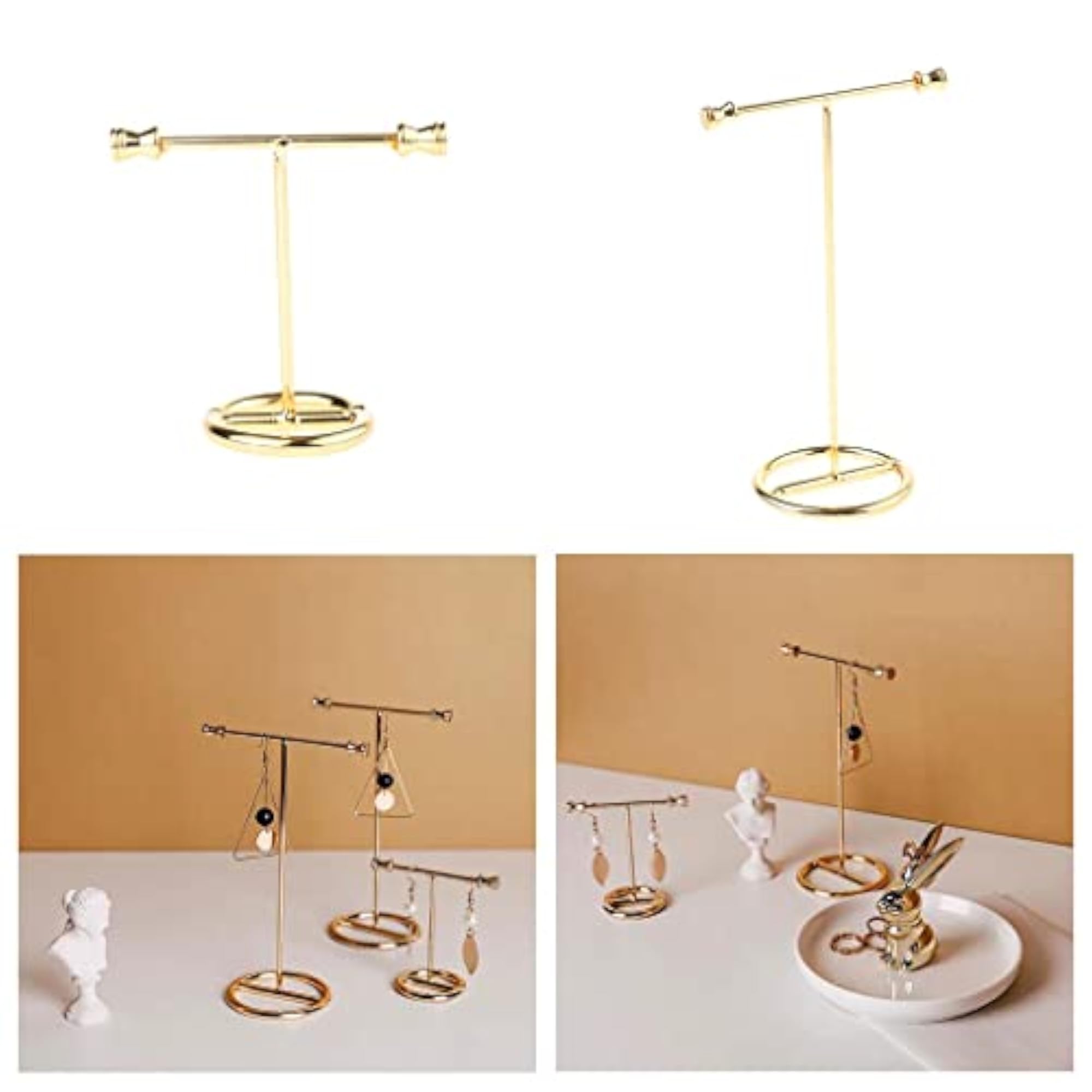 Gold Earring Rack Jewelry Organizer, Large Size