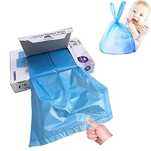 Disposable Diaper Bag for Baby, Diaper Sacks Cover the Incontinence Odor Really, Fresh Light Baby Powder Faint Scent…