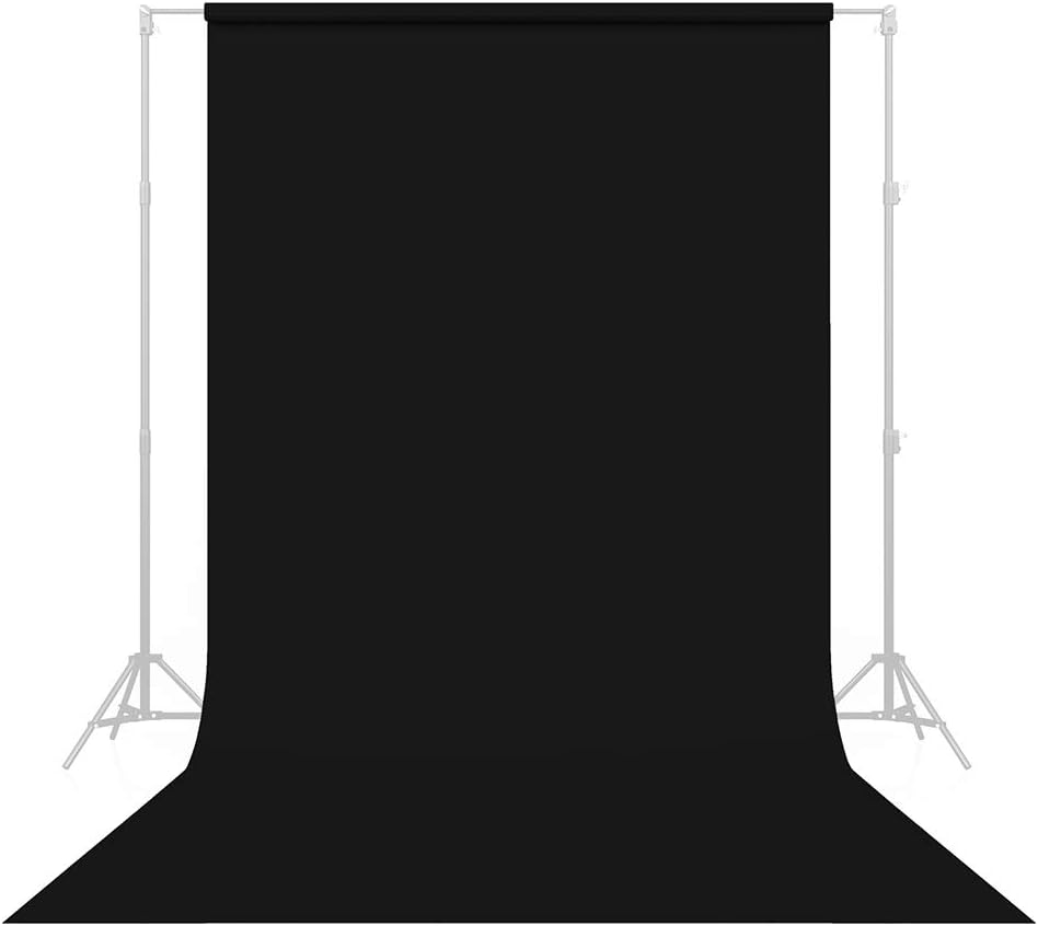 Savage Seamless Paper Photography Backdrop - Color #20 Black, Size 86 Inches Wide x 36 Feet Long, Backdrop for YouTube Videos, Streaming, Interviews and Portraits - Made in USA