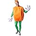 TecTake dressforfun Costume Arancia Adulti Unisex | Pezzo Forte: Parte Superiore Senza Maniche | Divertenti Guanti di Grandi Dimensioni | con Copricapo (M | No. 301634)