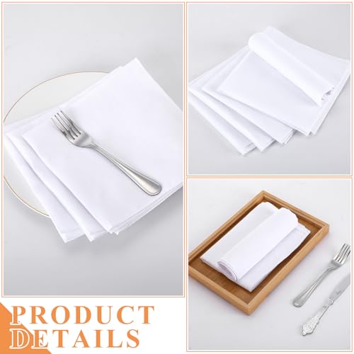 Image of Leinuosen 100 Pack Handkerchiefs Bulk Men's Handkerchiefs Cotton Classic Hankies Pocket Square Towel for Wedding Party