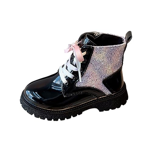 IWIHMIV Toddler Girl Ankle Boots Outdoor Non Slip Kids Ankle Boots With Side Zipper Fashion Dress Short Booties