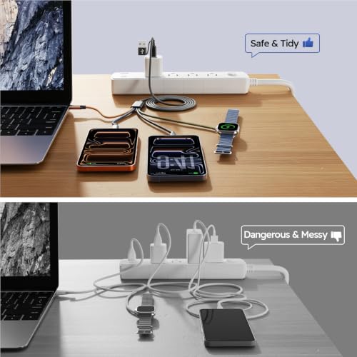 Image of Travel Essentials Triple USB C 4in2 Multi Charging Cable for iWatch Charger
