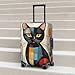 MCJDFWNMKM Luggage Cover Washable Elastic Suitcase Covers Mid-Century Modern Art Cat Travel Baggage Cover Fashion Anti-scratch Suitcase Protector Decoraitve Covers Fits 18-32 Inch Luggages X-Large