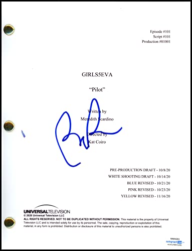 Paula Pell'Girls5eva' AUTOGRAPH Signed 'Gloria' Pilot Episode Script ACOA