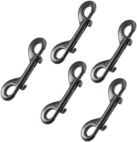 5 PCS Bolt Snaps, RUIYIQI Double Ended Hook Trigger Chain Metal Clips with 3.94inch / 100mm Trigger Snaps Key Holder for Diving, Dog Leash, Horse Tack