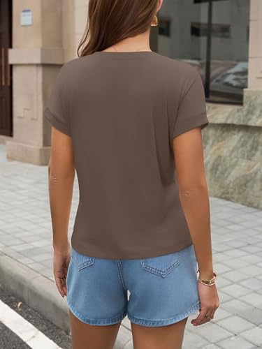 Image of UNCLECAT Womens Crop Tops Loose Fit Cap Short Sleeve Summer Tee