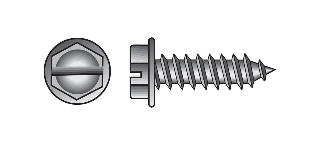 Hillman 14 Sizes x 2 in. L Slotted Hex Head Zinc-Plated Steel Sheet Metal Screws 100 pk