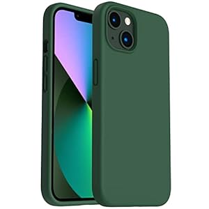 ORNARTO Shockproof Liquid Silicone Designed for iPhone 13 Case Gel Rubber Full Body Protection Anti-Shock Cover Case Drop Protection 6.1inch-Clover