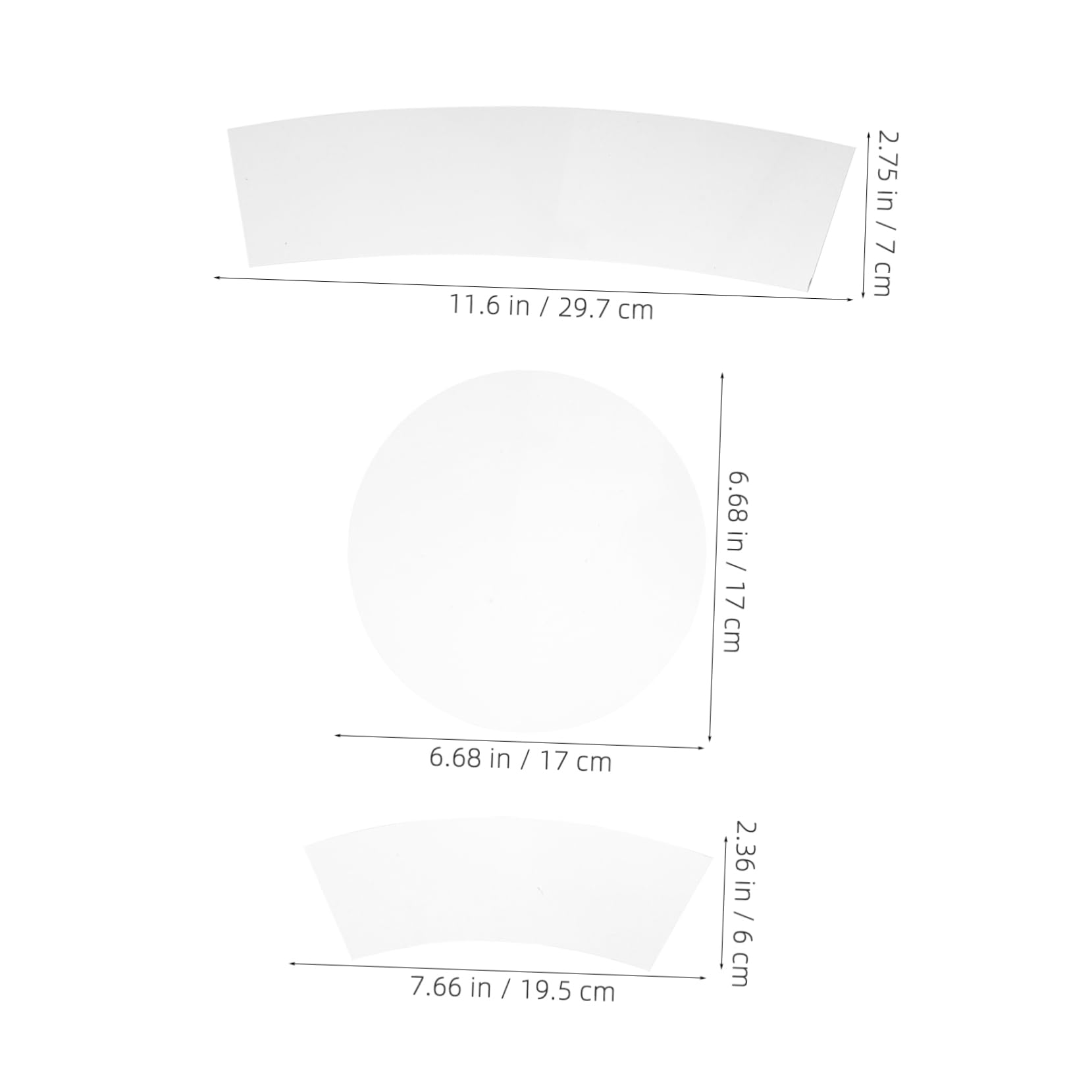 HOODANCOS 3pcs Acrylic Sewing Ruler Set DIY Bucket Hat Templates Precision Measuring Tools for Beginners Pros