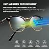 Cyxus Blue Light Glasses Men Retro Semi Rimless Clear Blue Light Glasses for Computer Eye Strain Gaming Glasses Anti Harmful Blue Light for Men Women