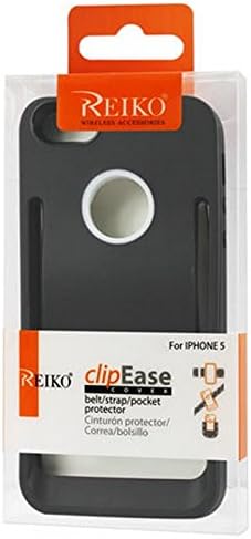 Reiko Belt Clip Polymer Case for iPhone 5 - Retail Packaging - Black