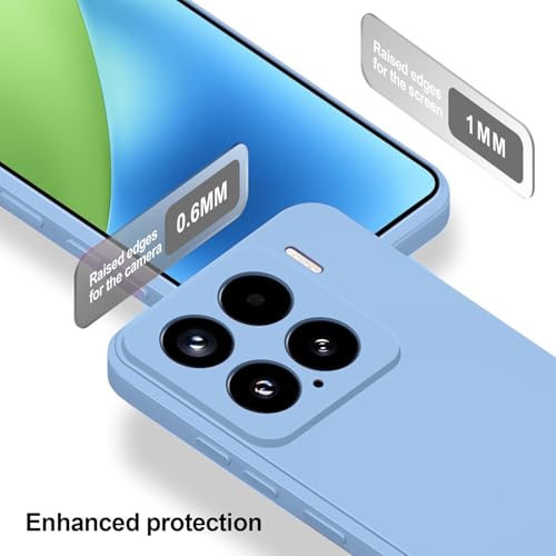 Image of DIZORO Compatible With Mi Xiaomi 15 5G Back Cover Case With Upgraded Square Edges For Camera Protection Shockproof Flexible Matte Liquid Silicone Mobile Phone Case - Carolina, Sky Blue