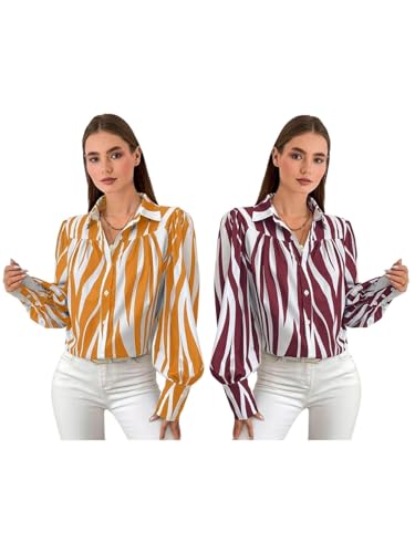 Image of GRECIILOOKS Shirt for Women Stylish | Long Shirt for Women | Oversized Shirt for Women | Women Shirt | Tops for Woman
