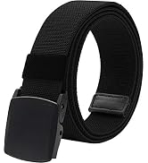 LionVII Cintura Uomo In Tela Militare Con Fibbia In Plastica YKK, Senza Metallo, Regolabile E Traspirante, Taglia Unica (Lunghezza 135 Cm, Larghezza 3,8 Cm), Colore Marrone