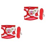 POPETPOP 2 Ensembles Chat Ceinture Jogging Cochon Gilet Et Marchant Vêtements De Nuit Taille pour Animaux De Compagnie Rouge Traction Sangle De Sécurité Doux Iguane pour Animaux