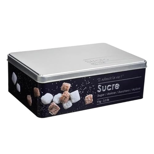 Paris Prix FIVE Simply Smart - Boîte à Sucre en Morceaux Relief II 20cm Noir