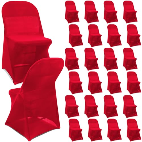 Newwiee 25 Pcs Spandex Chair Covers Bulk - Stretch Folding