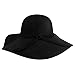 Dealzip Inc Vintage Style Women Lady Wide Brim Imitation Wool Felt Bowler Fedora Cloche Floppy Beach Sun Hat Cap with Lovely Bow Band (Black)