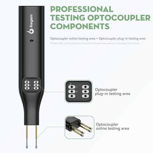 Image of Optocoupler Tester, Multi-Function Transistor Tester with LED Display, Automatic Transistor /optocoupler Tester, Portable Optocoupler Test Tool for Electronics Repair.