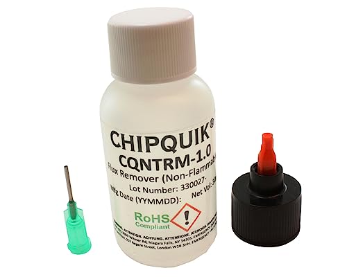 Chip Quik CQNTRM-1.0 Flux Remover (Non-Flammable) in 30ml (1.0oz) Squeeze Bottle w/tip