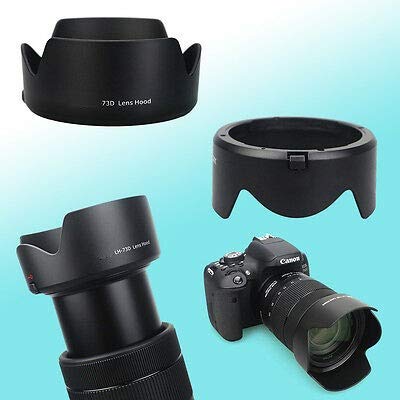 Image of FND Camera Lens Hood Replacement for Canon Camera Lens, Bayonet Mount, Made ABS (Canon EF-S 18-135mm f /3.5-5.6 is USM(ONLY) EW-73D)