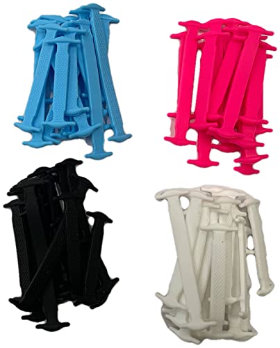 Cadarços de borracha de silicone para adultos e crianças - 4 pare...