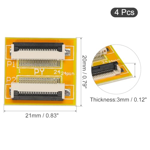 QUARKZMAN 4 Stück FFC FPC Erweiterungsplatine PCB-Extend ZIP HDD-Anschluss 22 Pin 0.5mm Pitch Einseitig für LCD 3D Drucker Kamera DVD TV Laptop