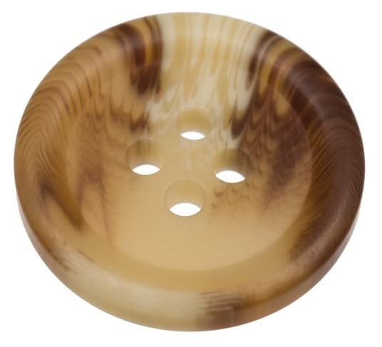 Pack of 10 Light Mixed Brown 18mm Round Faux Horn Sew On Plastic Buttons for Trousers Suits, Skirts Knitwear Cardigans Flat 4 Holes 28L - Image 2