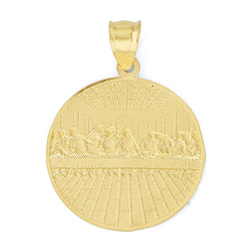 10k Yellow Gold Last Supper Pendant for Men3