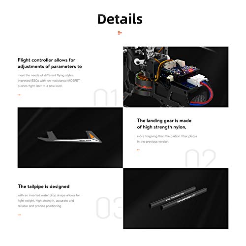 OMPHOBBY M1 RC Helicopters Dual Brushless Motors Mini RC Helicopter for Adults Direct-Drive 3D Remote Control Helicopters-BNF (OMPHOBBY Protocol Charm Orange)