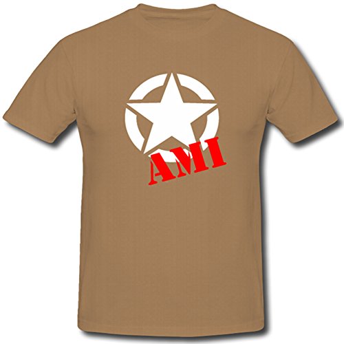 T-shirt US Army Copytec beige en taille M pour passionnés de style militaire américain