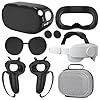 Compatible with Quest 2 Accessories, for Quest 2 Head Strap, for Quest 2 case,VR Face Cover, VR Shell Cover, Controller Grips Cover, Protective Joystick Cover,VR Lens Cover Protector for Quest 2