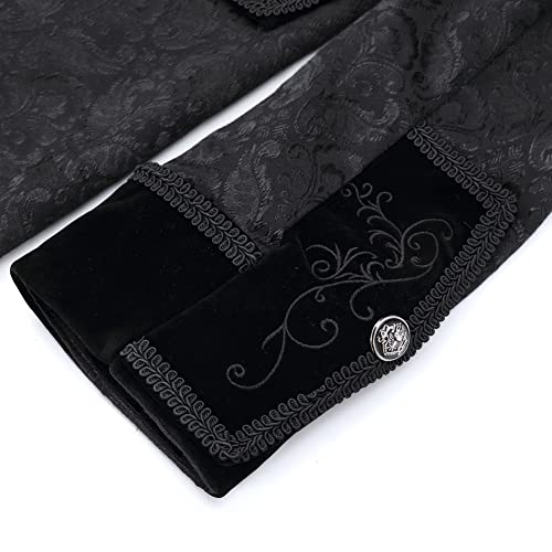 Vjqumm Mens Steampunk Medieval Tailcoat Jacket Victorian Gothic Frock Coat thumb #4