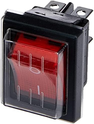 CHIPSCE, 092-1161, Chave Liga/Desliga - Vermelho Com Capa Proteto...