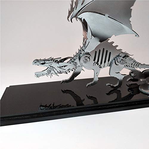 HXZB 3D Jigsaw Puzzle Kits Disassembly Removable Flying Dragon Models Stainless Steel Puzzles DIY Toys Gifts for Teenage & Adult - Thumbnail 5
