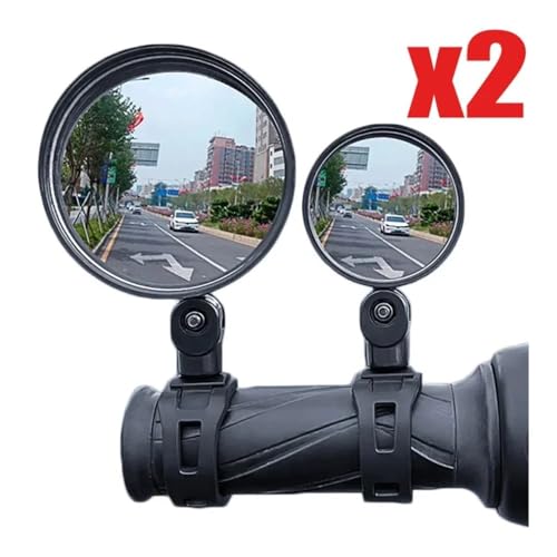 Bicicleta auxiliar retrovisor espejo convexo con soporte giratorio ajustable 2