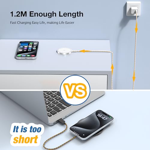 Bohuma CW120 Magnetic Wireless Charger For Iphone: Mag Safe Charger Fast Charging Pad 2 Pack Compatible thumb #6