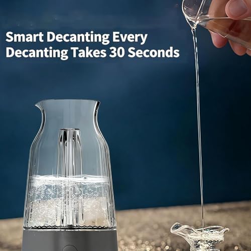 Aireador y dispensador de vino eléctrico, aireación de 30 segundos con un solo clic, vertedor de vino con bolsa de almacenamiento para vino tinto y whisky