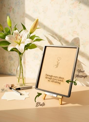 Image of Lumora Personalized Jigsaw Puzzle Photo Frame with MDF Material | Custom Picture Puzzle with Frame, Message & Date | Couple Memory Gift | Anniversary & Birthday Gift for Him & Her