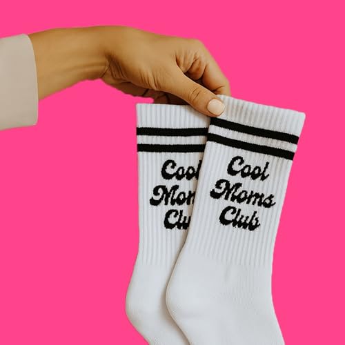 Cool Moms Club Socks – Funny Crew Socks for Women, Gifts for Mom, Birthday or Mother’s Day Present, New Mom Gift Idea, Mom Life Apparel, Cute and Comfy2