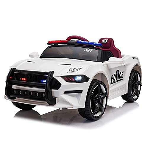 Buy 1 get 1 Fierton Kids Ride On Car , 12V Powered Electric Police car ,Operated Electric Cars w/ 2.4G Remote Control, LED Headlights,Music& Horn Intercom, Double Open Doors, Electric car for Kids (White) Buy 1 get 1 Fierton Kids Ride On Car , 12V Powered Electric Police car ,Operated Electric Cars w/ 2.4G Remote Control, LED Headlights,Music& Horn Intercom, Double Open Doors, Electric car for Kids (White)