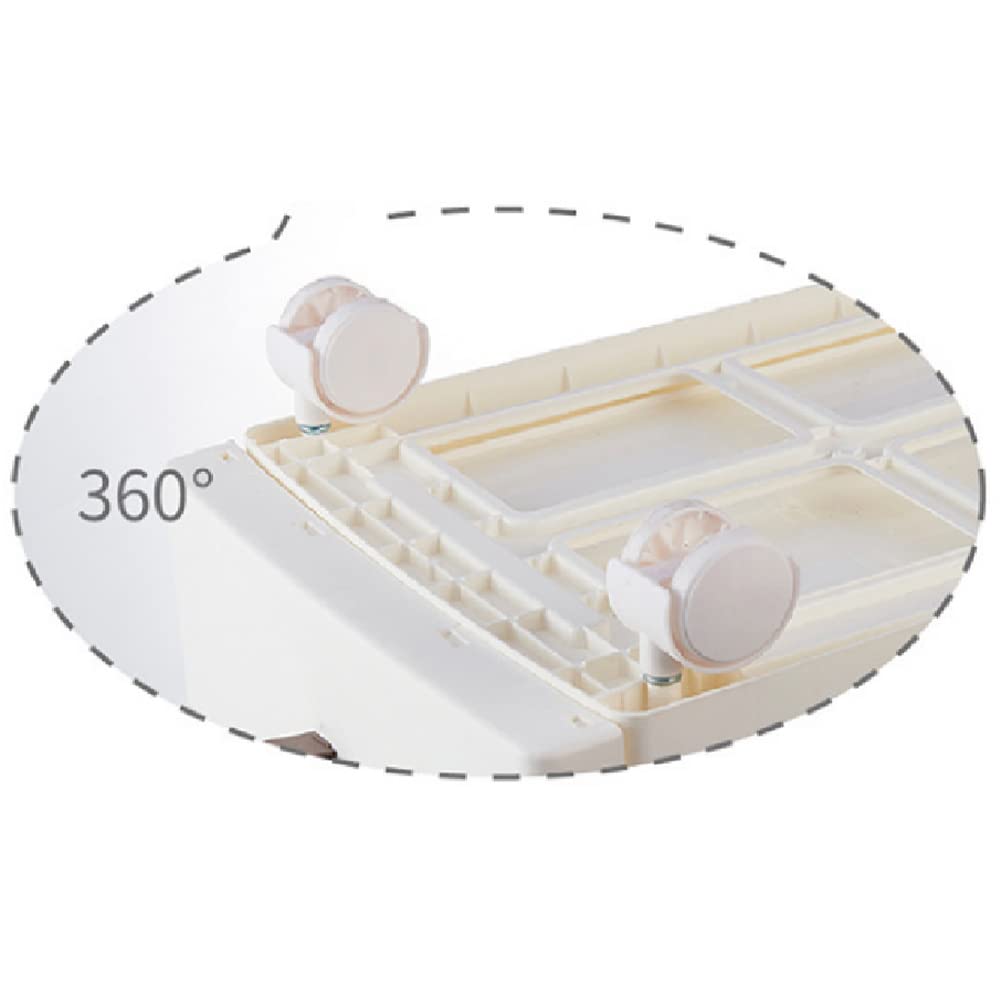 BAKAJI Cassettiera porta oggetti Carrello Bianco in Polipropilene Organizer Contenitore con Ruote 27 x 37.5 x 65H cm