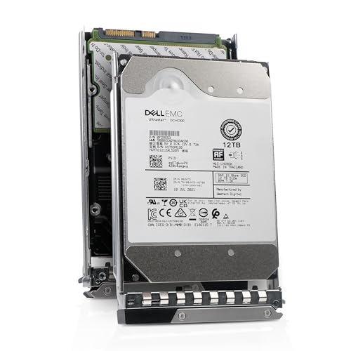Dell 12TB 7.2K RPM SAS 12Gb/s 512e 3.5in Enterprise PowerEdge Hard Drive for: R440 R750 R450 T150 R470 T560 T40 R250 R740 R640 T550 T350 R540 R840 ME4024 R650XS R550 77CYV G16
