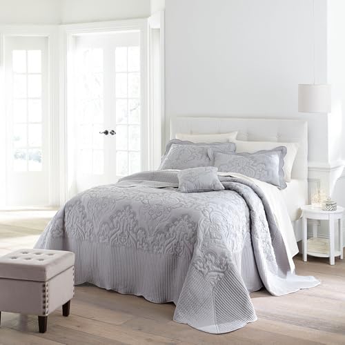 Image of BrylaneHome Amelia Bedspread - King, Grey