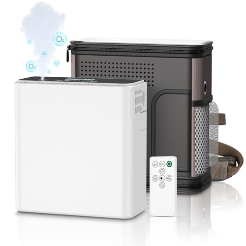 Portable Oxygen Concentrator Machine for Travel and Home, Continuousand Stable Oxygen, with Oxygen Tubing, Low Noise, Household Oxygen Generator, Car Use/with a Backpack