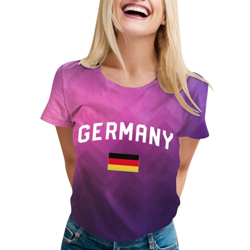 DFB Deutschland Trikot Away EM 2024 Damen Pink Deutschland T-Shirt Trikot...