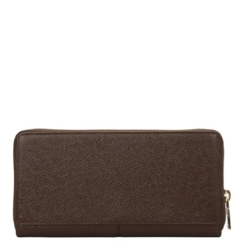 Image of Da Milano Premium Leather Wallet for Women | Multi Compartment Travel Wallet - Chocolate Brown