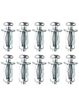 10 Pcs Cavity Wall Fixings Anchors, M8*30 Heavy Duty Metal Hollow Wall Fixings Anchors Plugs Expansion Screw Bolts for Drywall Plasterboard